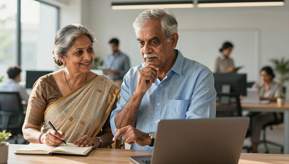 A retired Indian couple